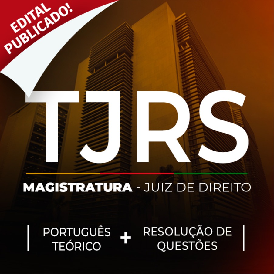 TJ-RS - Juiz de Direito - Combo FGV - Português Teórico + Resolução de Questões