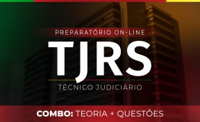 Logo Combo TJ-RS - Novas Turmas - Técnico Judiciário - On-line Teoria + Resolução de Questões