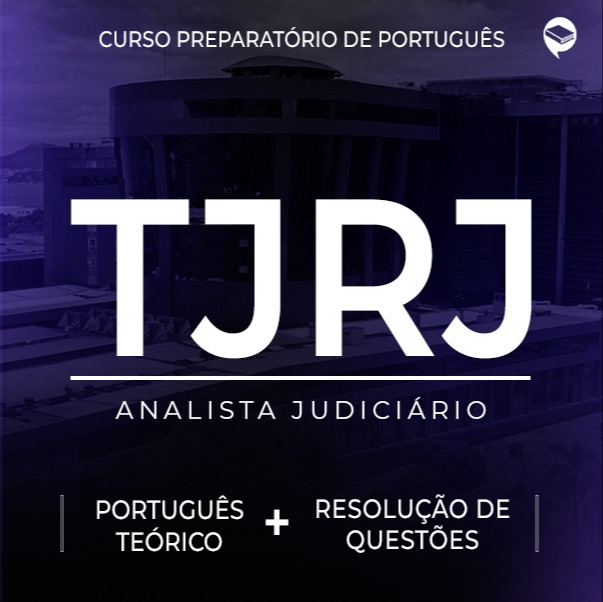 Logo TJ-RJ - Combo FGV - Português Teórico + Resolução de Questões Analista Judiciário