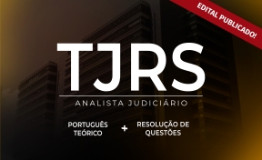 Logo TJ/RS - Combo FGV - Português Teórico + Resolução de Questões Analista Judiciário