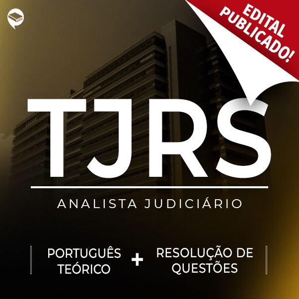 Logo TJ/RS - Combo FGV - Português Teórico + Resolução de Questões Analista Judiciário