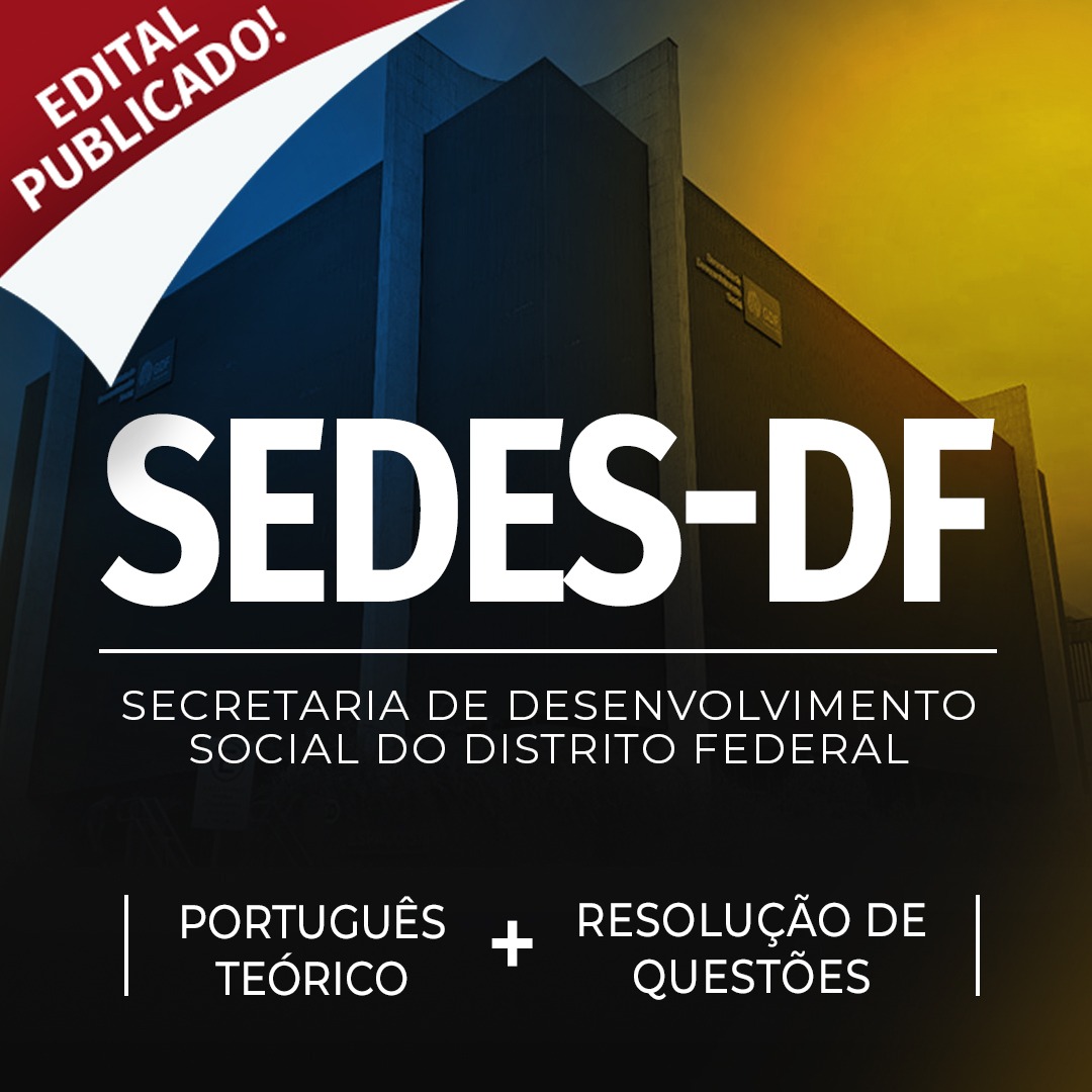 SEDES-DF - Português - Quadrix: Teoria + Questões