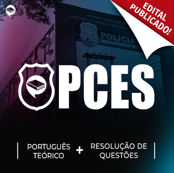 Logo PC-ES - Oficial Investigador de Polícia - Português Teórico + Questões On-line