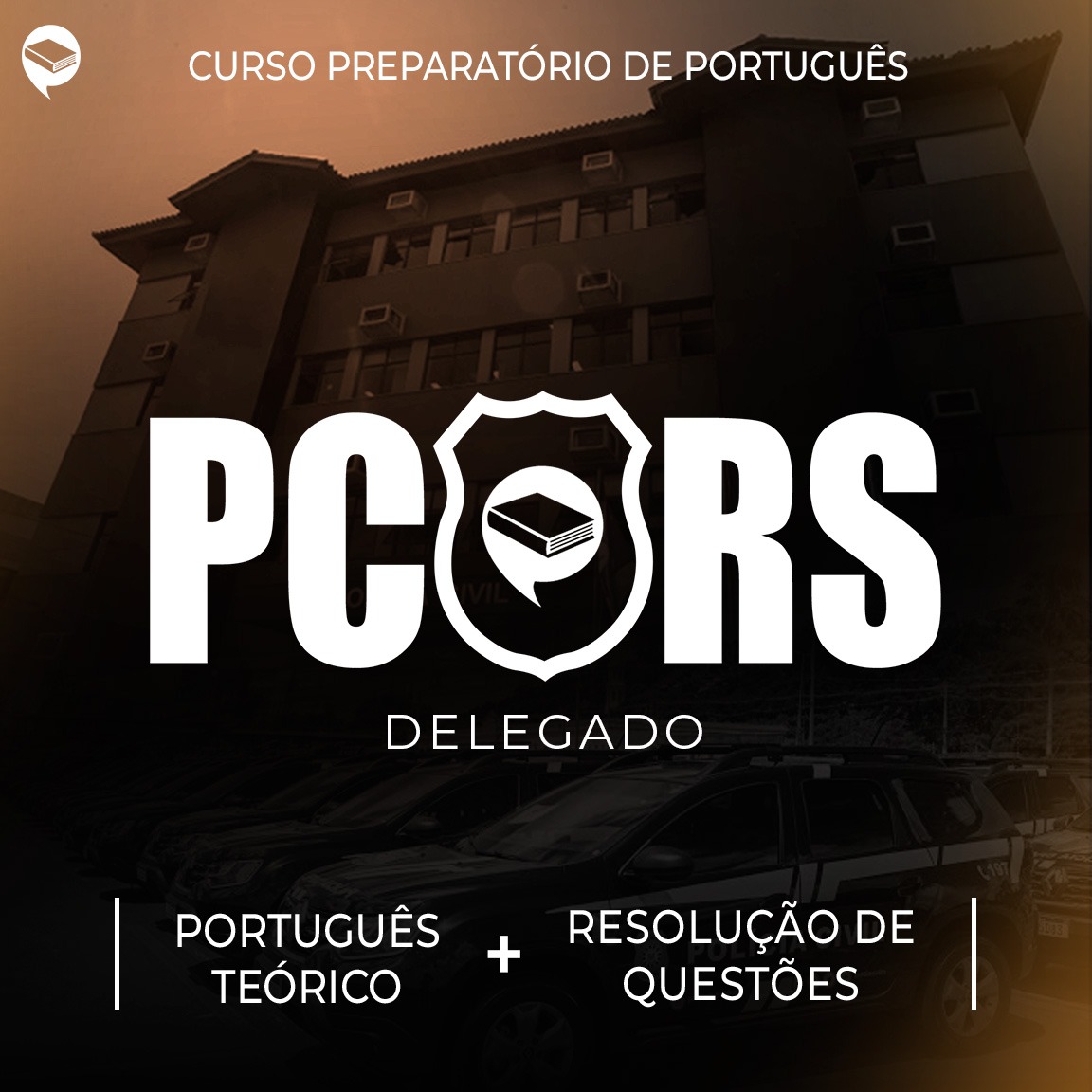 PC-RS - Combo: Português Teórico + Resolução de Questões