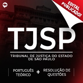 Logo TJ-SP Escrevente - Combo: Português Teórico + Resolução de Questões On-line 2025
