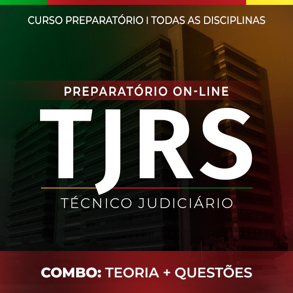 Logo Combo TJ-RS - Novas Turmas - Técnico Judiciário - On-line Teoria + Resolução de Questões