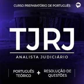 Logo TJ-RJ - Combo FGV - Português Teórico + Resolução de Questões Analista Judiciário