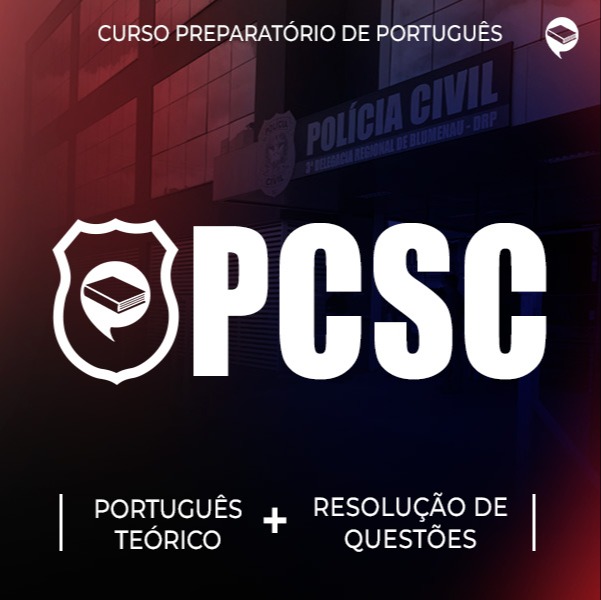 Logo PC-SC - Português FGV: Teoria + Questões on-line