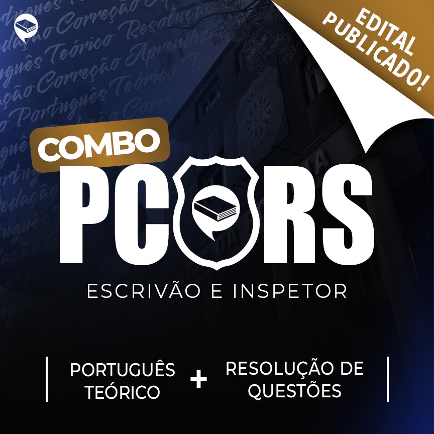 Logo Combo PC-RS - Escrivão e Inspetor - Português - Pós-edital Teoria + Questões