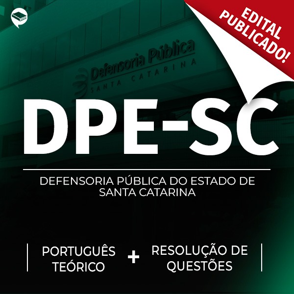 Logo DPE-SC - Técnico e Analista - Português: Teórico + Resolução de Questões On-line